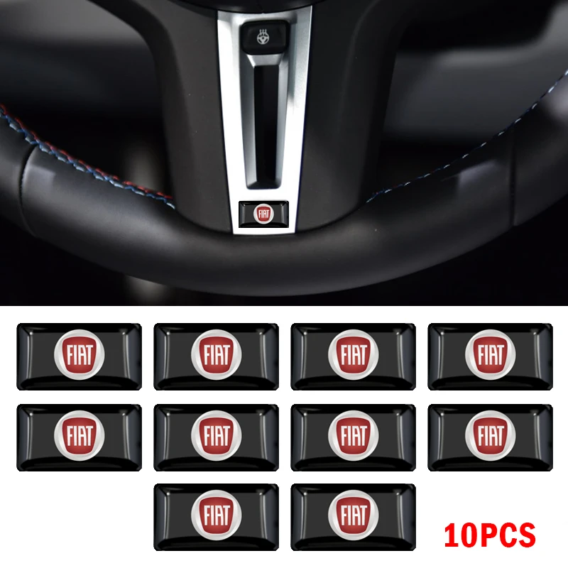

New 3D Car Small Decoration Badge Sticker Decal for Fiat Panda Bravo Punto Croma 500 595 Tipo Car Accessories 2022 2021