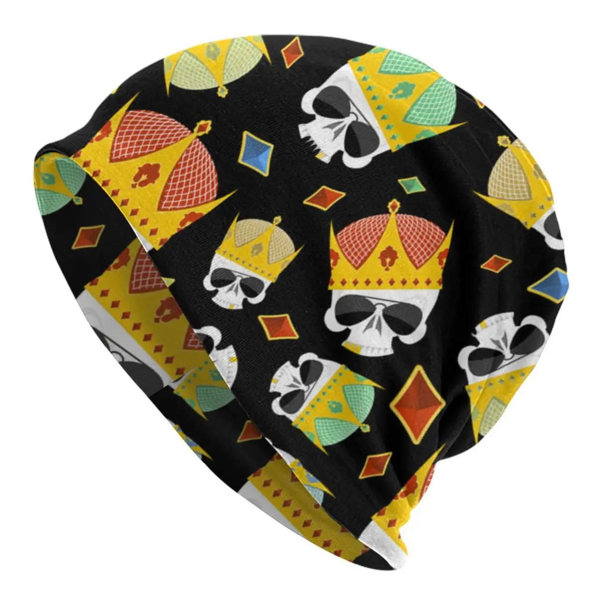 

Crown Skull Men's Beanies for Women Outdoor Bonnet Hat Unisex Knitted Hat Hip Hop Cap