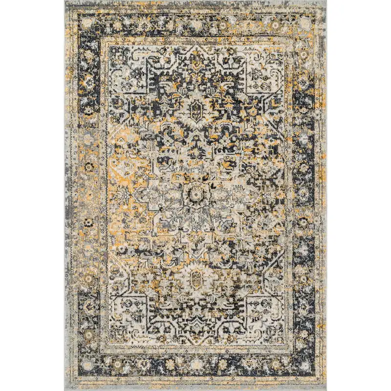 

Medallion Vintage Area Rug, 8', Gold