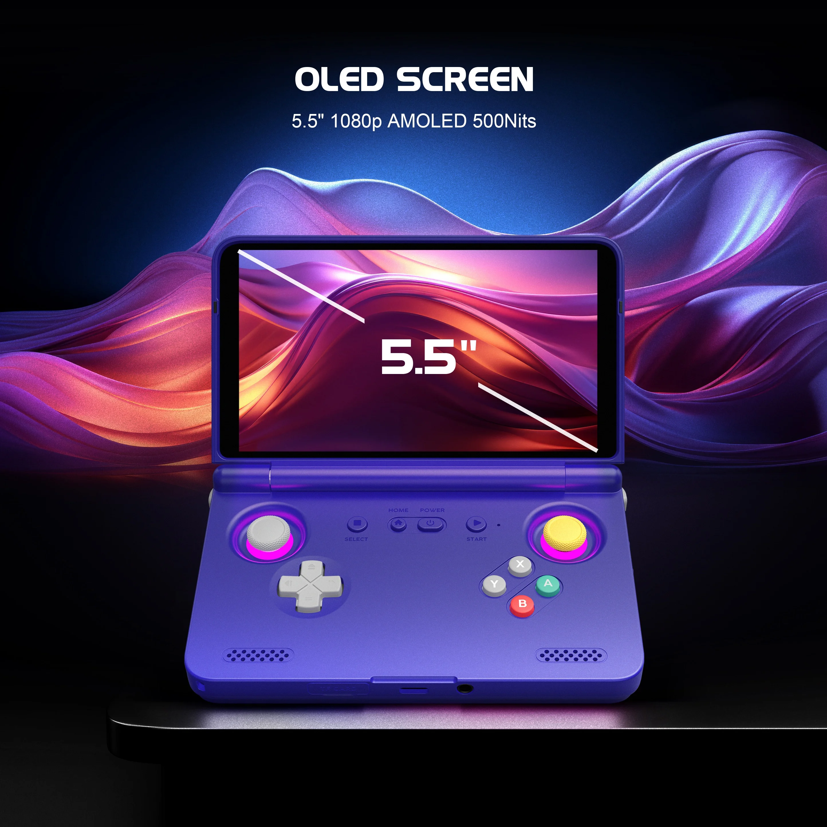 Фото Портативная игровая консоль Retroid Pocket Flip2, 5,5-дюймовый AMOLED-экран, выходной DP, процессор Snapdragon MediaTek, активное охлаждение, ОС Android №2