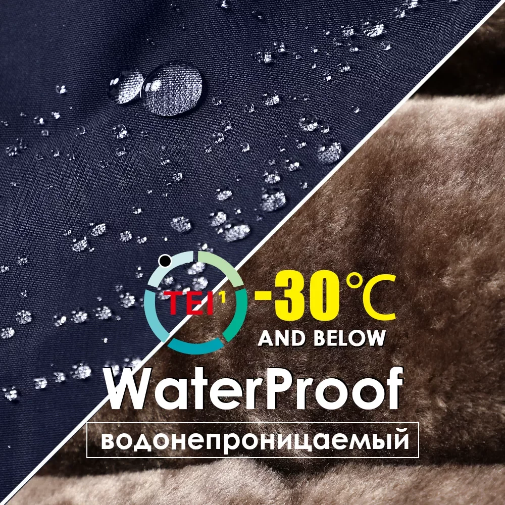 New in Winter New Casual Long Thick Warm Fleece Hat Waterproof Parkas Jacket Coat Men Outwear Outdoor Fashion Pockets Parka Male