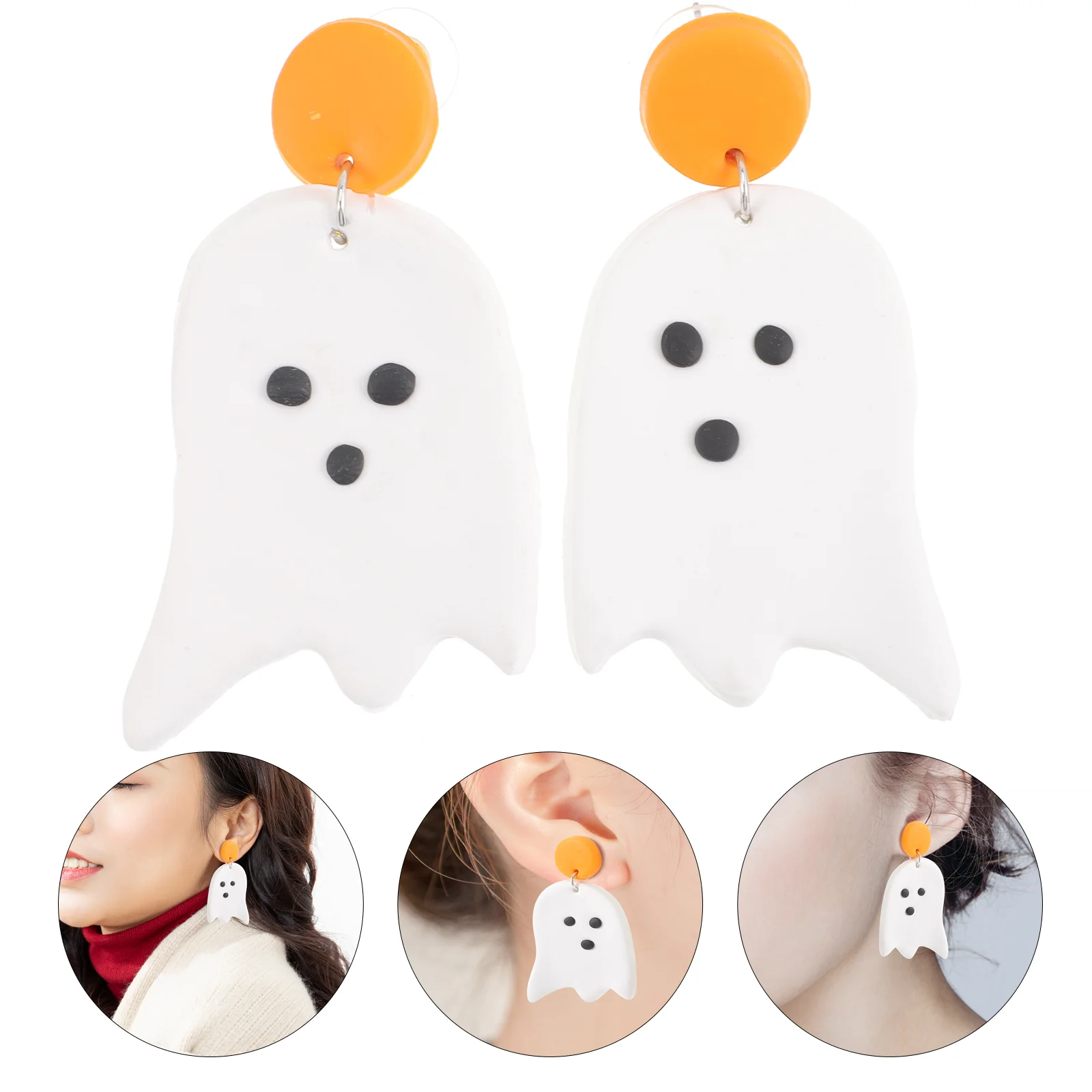 

Earrings Ghostclay Jewelry Dangle Droppolymer Theme Girls Festival Costumes Fillers Bag Favors Party Style Punk Studs Goodie