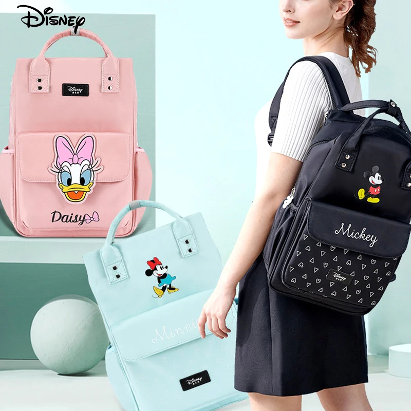 

Оригинальная сумка для подгузников Disney с Микки Маусом, рюкзак для мам, детские сумки для ухода за ребенком, дорожная прогулочная коляска