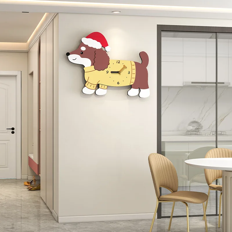 Креативные часы для собак бесшумное украшение