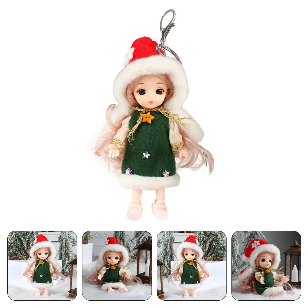 

Figurine Key Chain Pendant Flocking Keying Backpack Plush Key Chain Bag Ornament for Friends