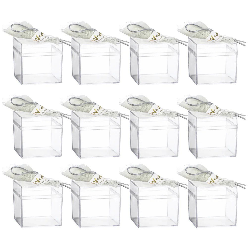 

Decorative Box Chocolate Storage Case Transparent Jewelry Lids Bead Square Container