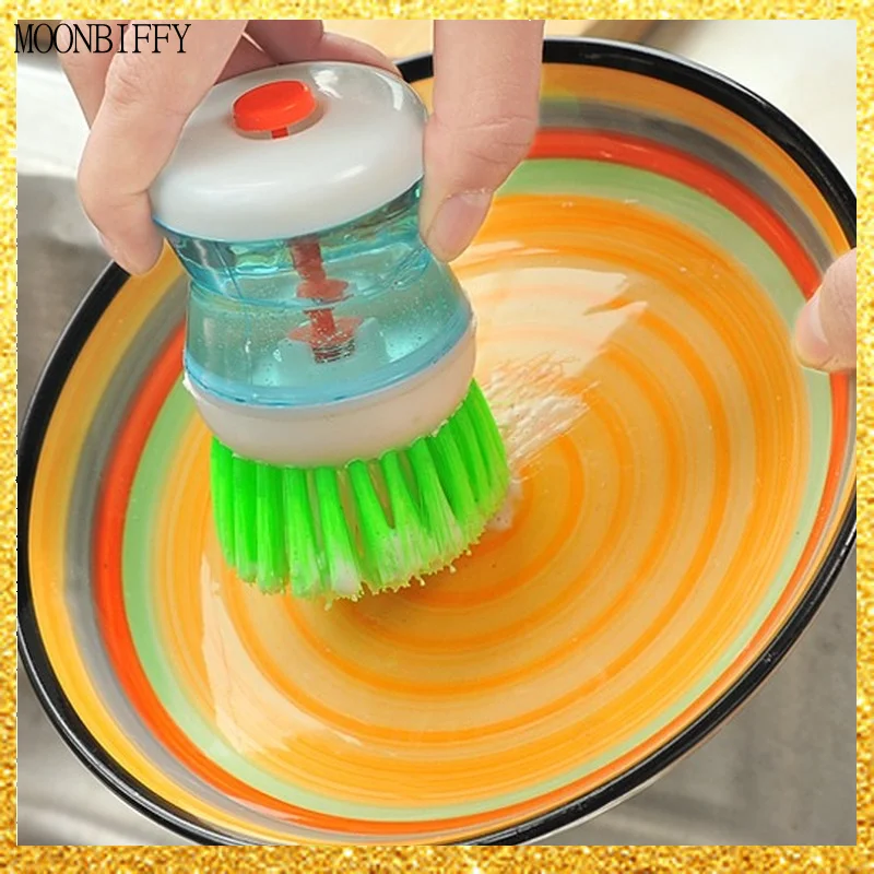 

Pressure Liquid Washing Pot Brush Foaming Soap Dispenser Household Kitchen Dishwashing Detergent Brush Kitchen Washing Tool