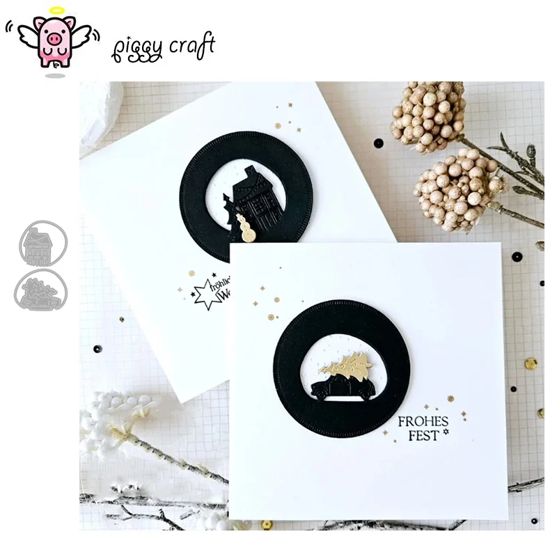 Piggy Craft металлические штампы для резки пресс-форма рождественской елки