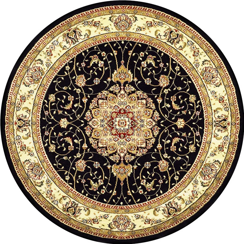 Этнический круглый ковер для гостиной американская спальня не скользящие