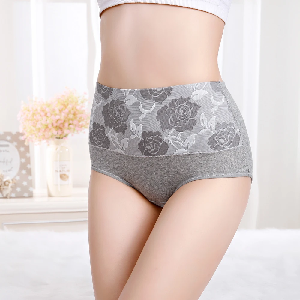 

New Plus Size Cotton Panties Women's Underwear High Waist Briefs Cueca Calcinhas Sexy 5XL Panty Shorts Underpant Girls Ladies