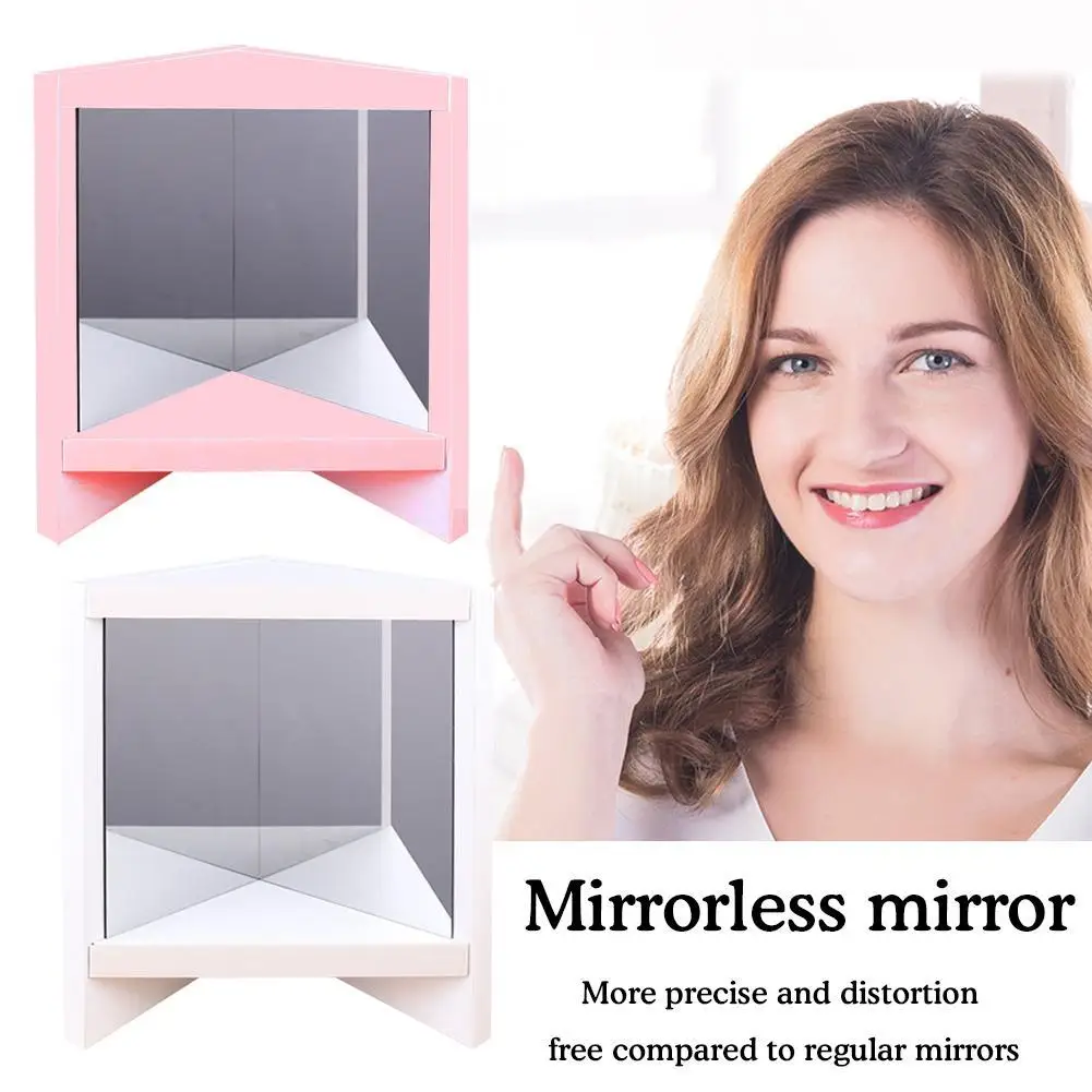 

Non-Reversing Makeup Mirror Creative Rectangular Desktop Mirror Cosmetic Stand Mirror True Reflection Understand Your Appearance
