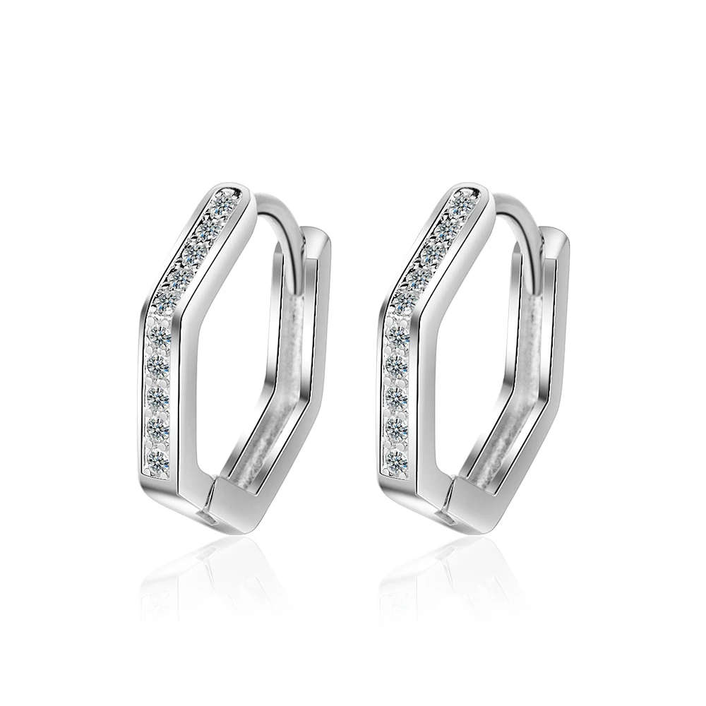 

Серьги-кольца женские из серебра 925 пробы с большим сердцем