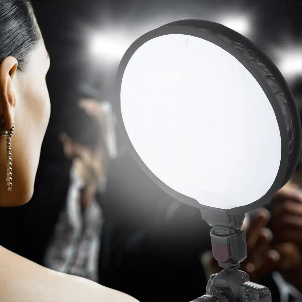 

40CM Portable Foldable Round-shape Speedlite Softbox Diffuser for Camera Flash Light