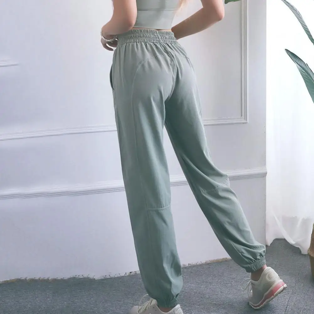 

Брюки женские весенние с эластичным поясом, свободные спортивные штаны для поглощения пота и фитнеса