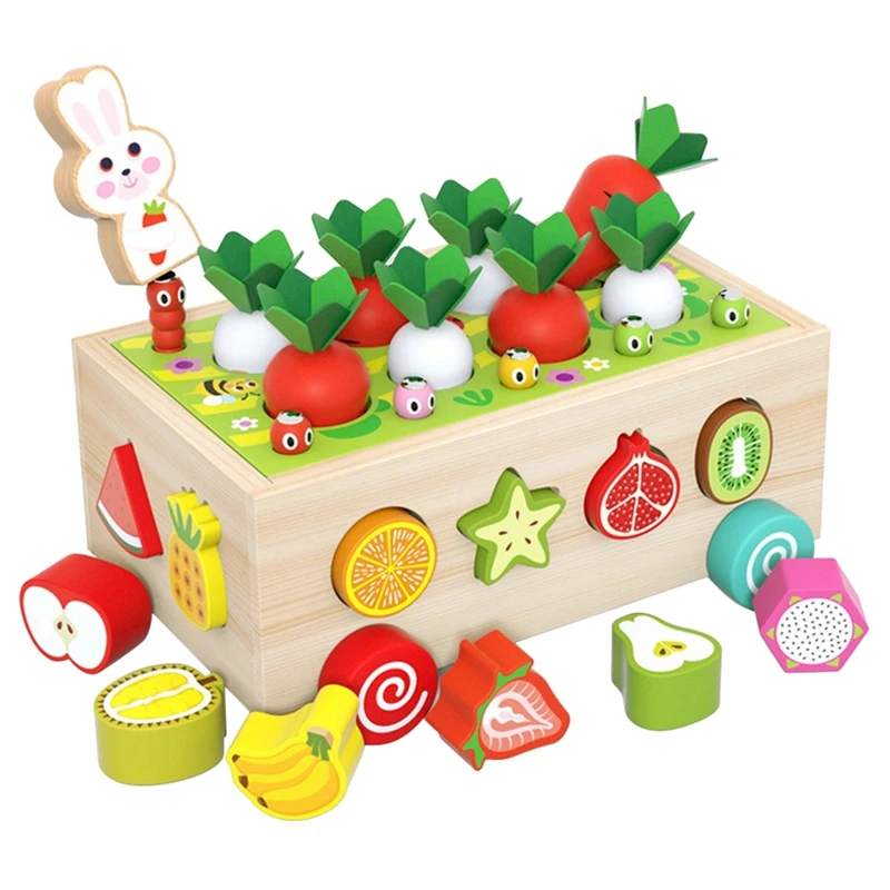 

Farm Orchard Toys Children's Educational Toy Car Vegetable And Fruit Shape Recognition Matching Toys For 2 Year Olds