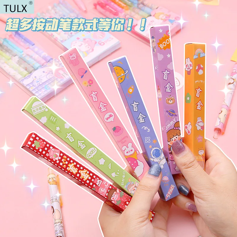 

TULX 6PCS cute stationary supplies school supplies kawaii cute gel pens kawaii school supplies back to school