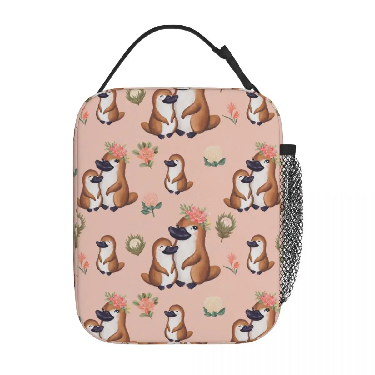 

Platypus Animal Merch Insulated Lunch Tote Bag Travel Food Box Reusable All Season Cooler Thermal Bento Box
