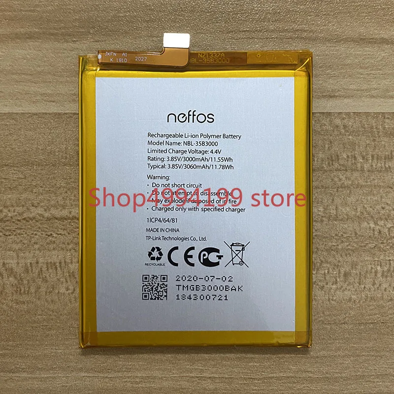 3000mah NBL-35B3000 battery for TP-link Neffos C7 TP910A TP910C battery