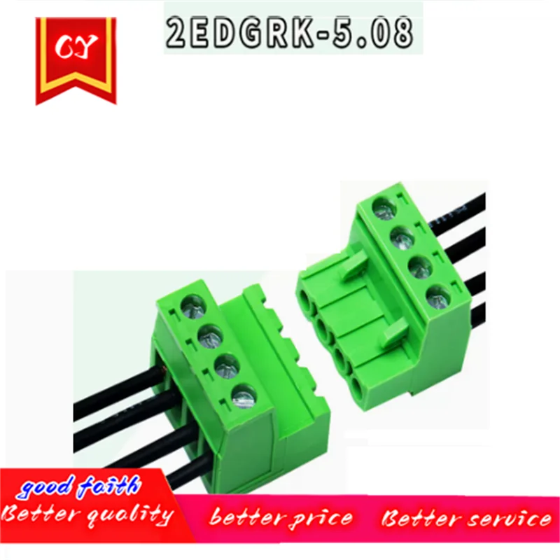 2 комплекта, зеленая Клеммная колодка 15edgrk-5. 08 мм типа 2edg, 2edgrk для разъема 2P 3 4 5 6 7 8 9 10 11 12 13 14 15 16 Pin