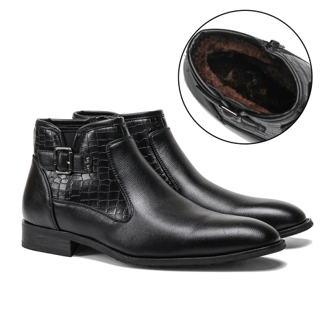 Зимняя обувь, теплые, удобные, Нескользящие, модные мужские зимние ботинки 2024 # DM5281C1
