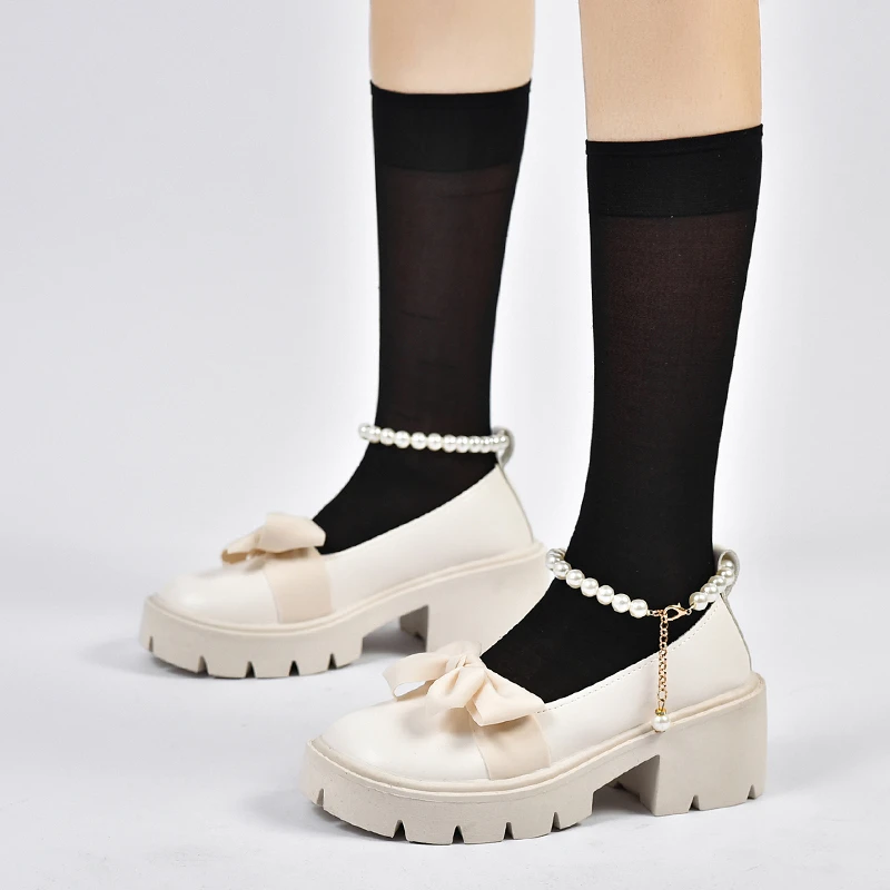 

Lolita Shoes Women Style Mary Jane Shoes Women Vintage Shallow High Heels Chunky Platform Shoes Cosplay Female Sandals
