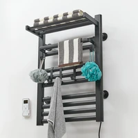 hotel style wall mounted intelligent smart bathroom aluminum alloy electric dryer heated towel warmer rack rail