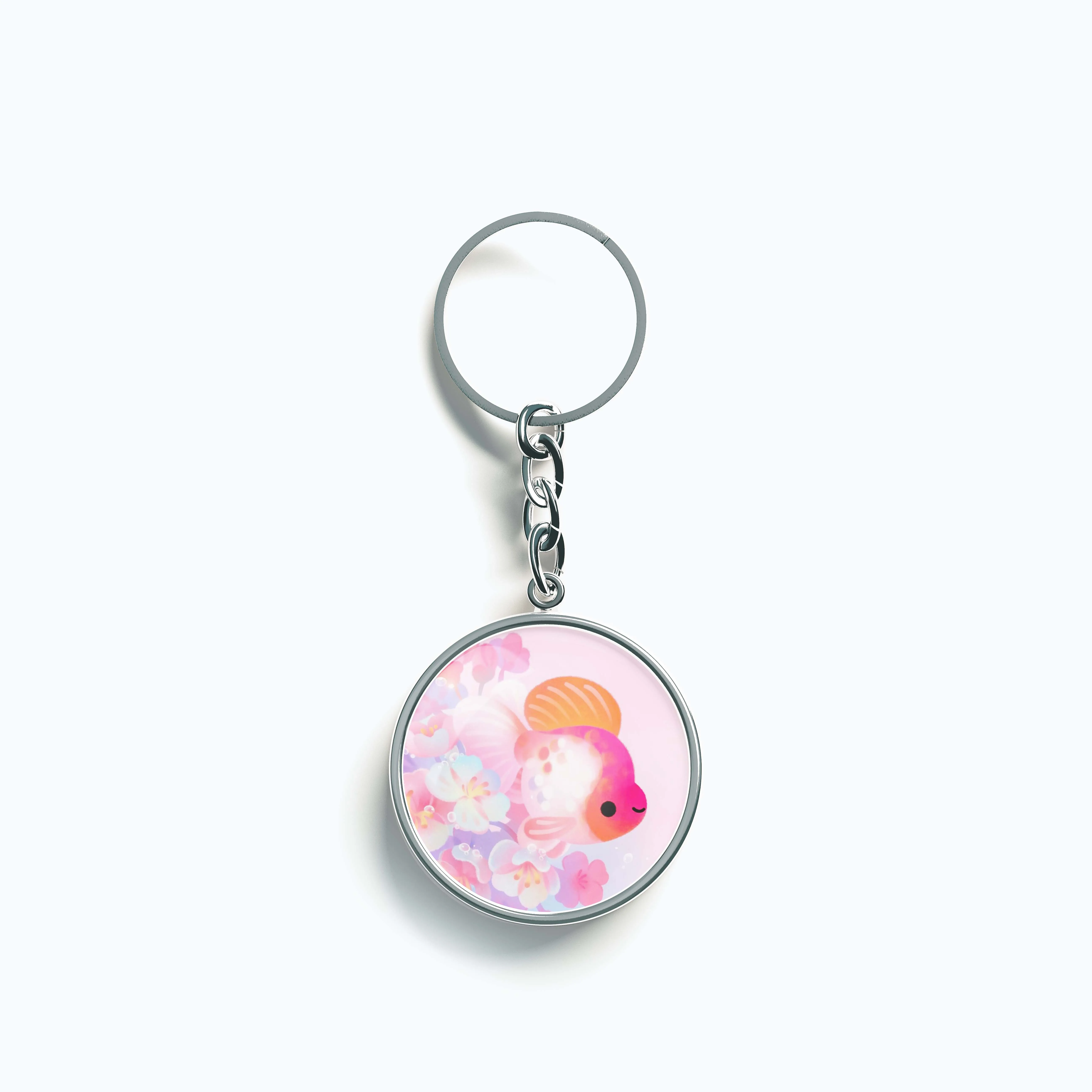

Sakura Ryukin Moon Necklace Dome Girls Fashion Chain Stainless Steel Men Lady Glass Accessories Party Pendant Charm Jewelry