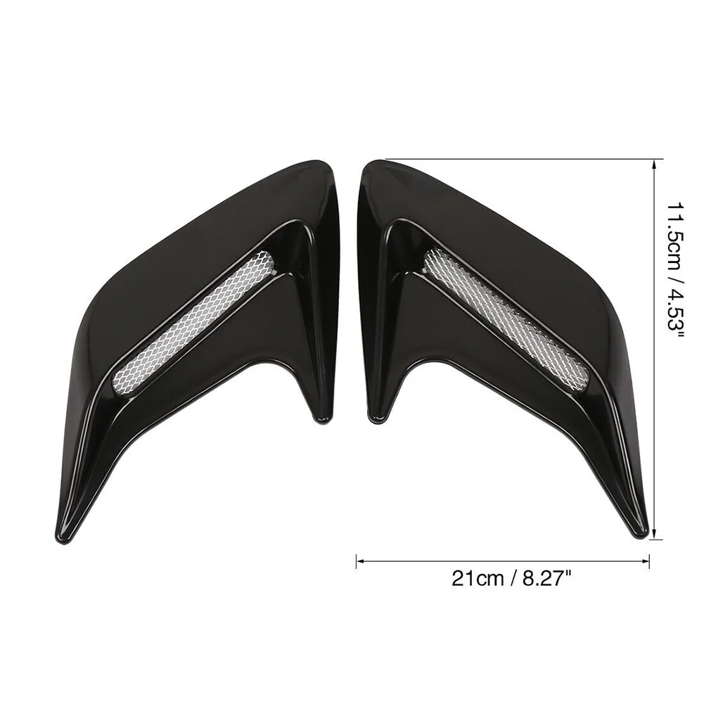 

Brand New Air Vent Trims Cover 1Pair 8.27\\\" X4.53\\\" X1.18\\\" Black Decal Decor Electroplating Parts Office Outdoor