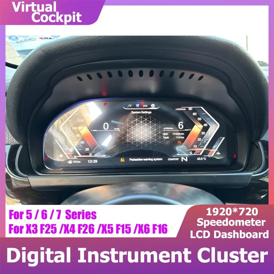 

12,3-дюймовый цифровой набор инструментов для BMW 5 6 F01 F02 F03 F04 F06 F07 F10 F11 F18 F12 F13 X5 F15 X6 F16 X3 F25 X4 F26 Спидометр