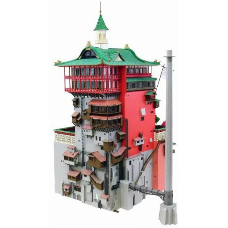 Spirited Away Aburaya Bathhouse Yubaba 3D Paper Model Assembly Papercraft Puzzle Educational Kids Toy Anime Totoro Birthday Gift |