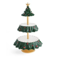 cupcake stand creative christmas tree snack rack with double layer cake stand party supplies for home hotel bar christmas tree