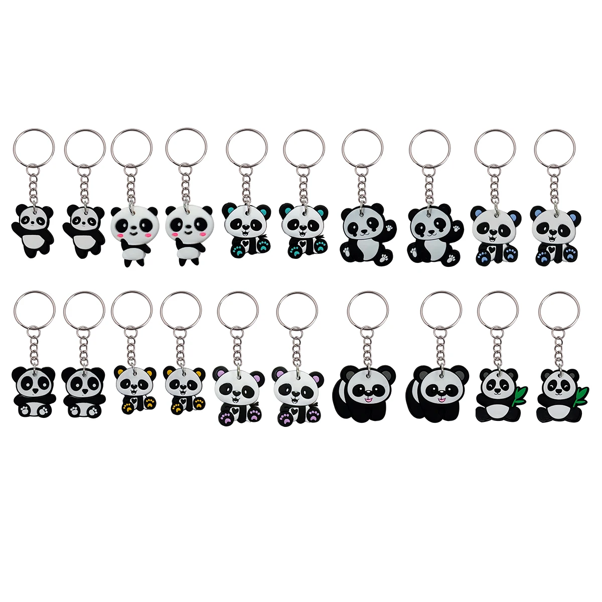 

Набор из 20 брелоков панда и медведь силиконовые