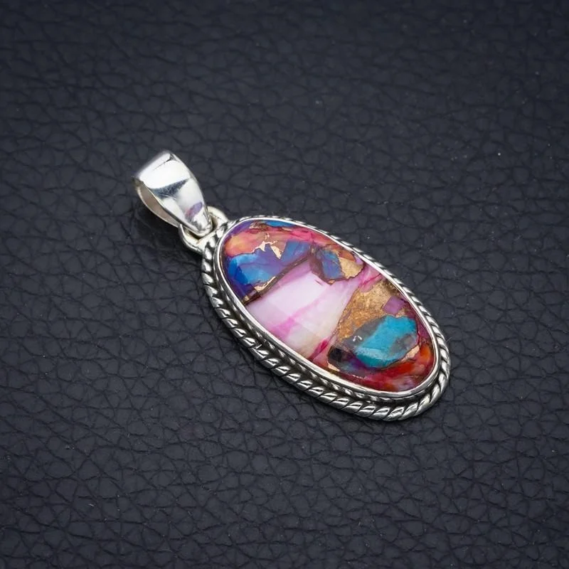 

StarGems Copper Chalcedony Handmade 925 Sterling Silver Pendant 1.5" F3717