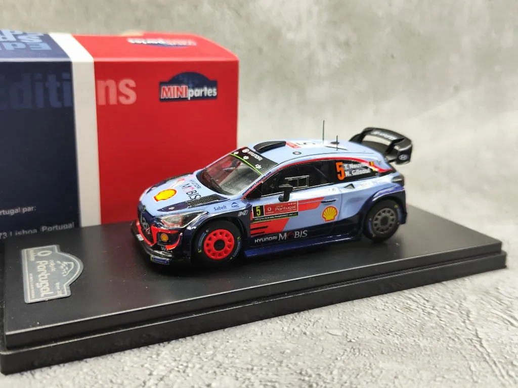 

Литой металлический автомобиль miniparts масштаб 1/43, игрушки для мальчиков, МОДЕЛЬ HYUNDAI 20 WRC NO.5 Winner Rally Португалия 2018