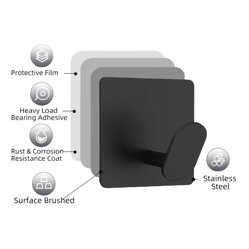 1 / 4 вязкие стенные крючки нержавеющая сталь туалетные кухонные полотенца куртки
