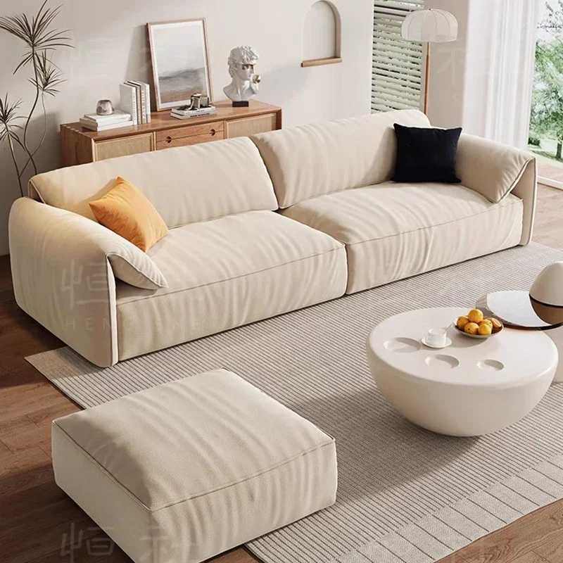 Простые диваны для гостиной кресла отдыха диван маленькой квартиры кремовый