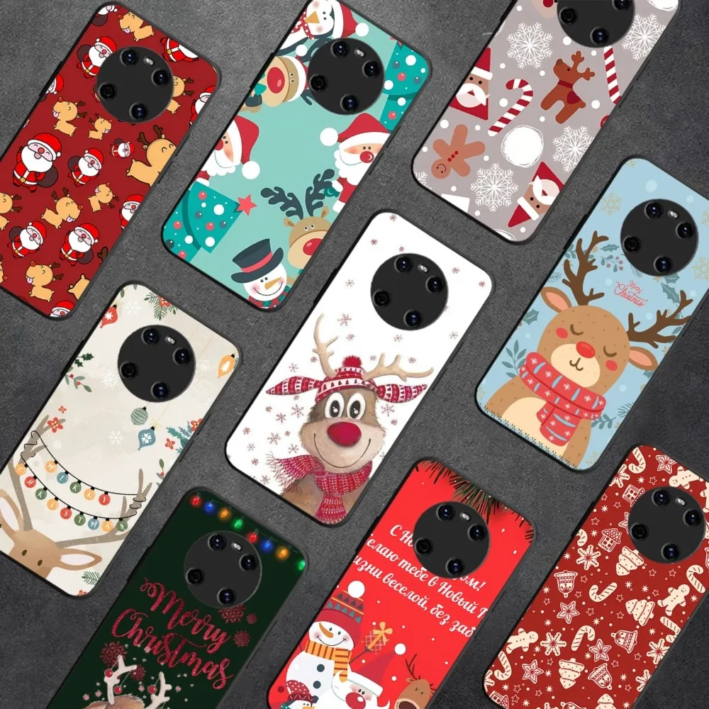 

Christmas Cartoon Deer Phone Case For Huawei Y9 6 7 5 Prime Enjoy 7s 7 8 Plus 7a 9e 9plus 8E Lite Psmart Shell