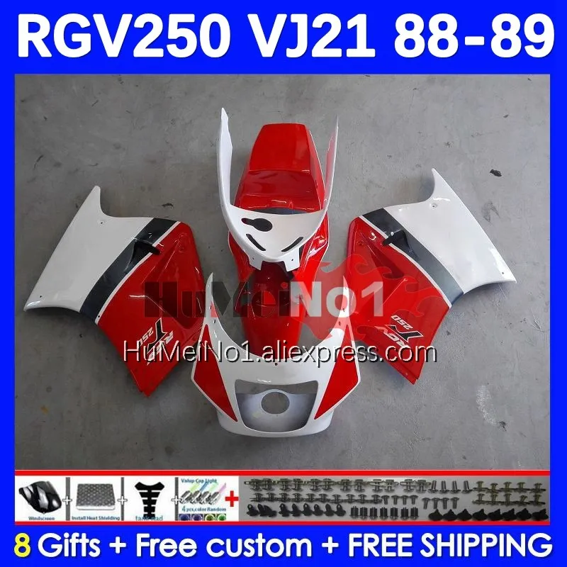 

Body Kit For SUZUKI SAPC VJ21 RGV250 RGVT250 VJ 21 88-89 40No.10 RGV-250 RGV 250 RGVT-250 88 89 1988 1989 Fairings Factory red