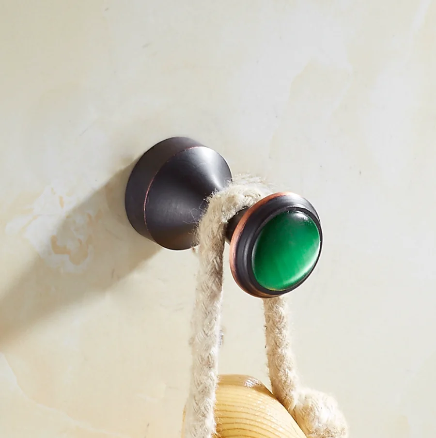 Масляные аксессуары для ванной комнаты из черной бронзы и меди Полка полотенец