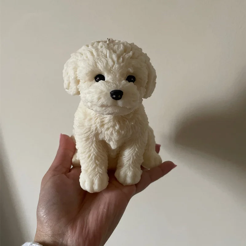 

Large Teddy Dog Candle Mold Cute Animal Dog Puppy Silicone Mold For Resin Soap Cake Baking Gypsum Cement Aromatherapy Candle