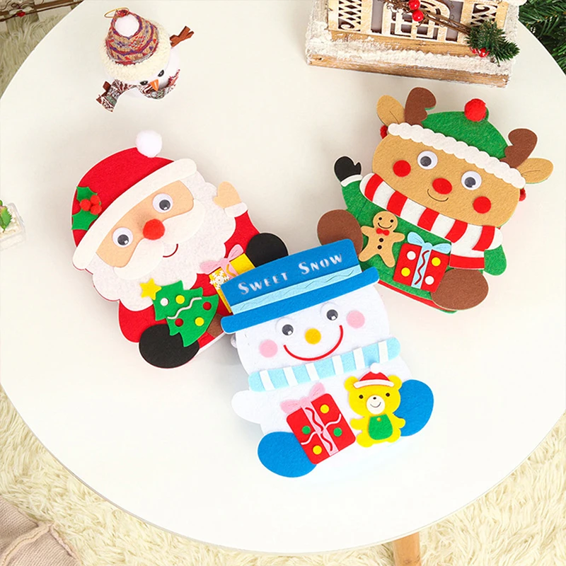 

Children DIY Christmas Manual Bag DIY Material Bag Kids Toys Handicraft Training Education Handmade Christmas Gift Crossbody Bag