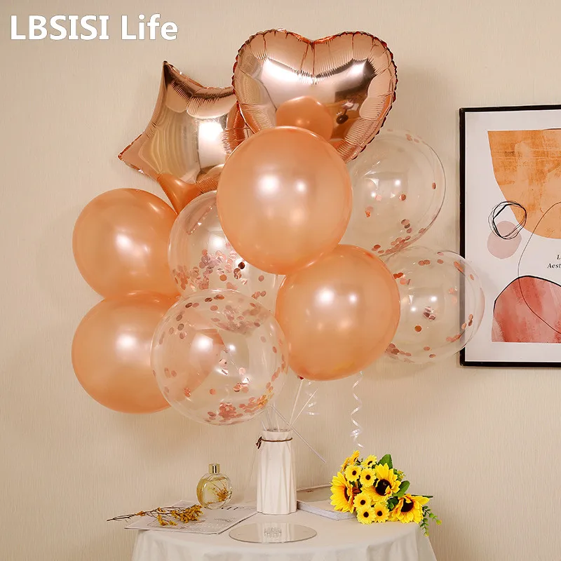 

Набор латексных воздушных шаров LBSISI Life 7/10/14 шт., цветная алюминиевая пленка для фотографий, декор для вечерние ринки на День святого Валенти...