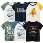 Весна 2022, детская одежда для мальчиков и девочек, футболки из чистого хлопка с коротким рукавом, топы, летняя детская одежда, футболки для маленьких мальчиков