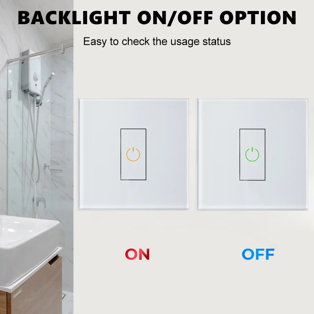 Tuya Smart WiFi 40A Выключатель высокой мощности для водонагревателя, котла, кондиционера, управления приложением работает с Alexa Google Home (art.: 3920ca0b6042e) - 3920ca0b6042e