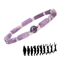 natural amethysts bracelets for women men loss weight body cure stretch bracelet tiger eye bloodstone crystal yoga jewelry gift