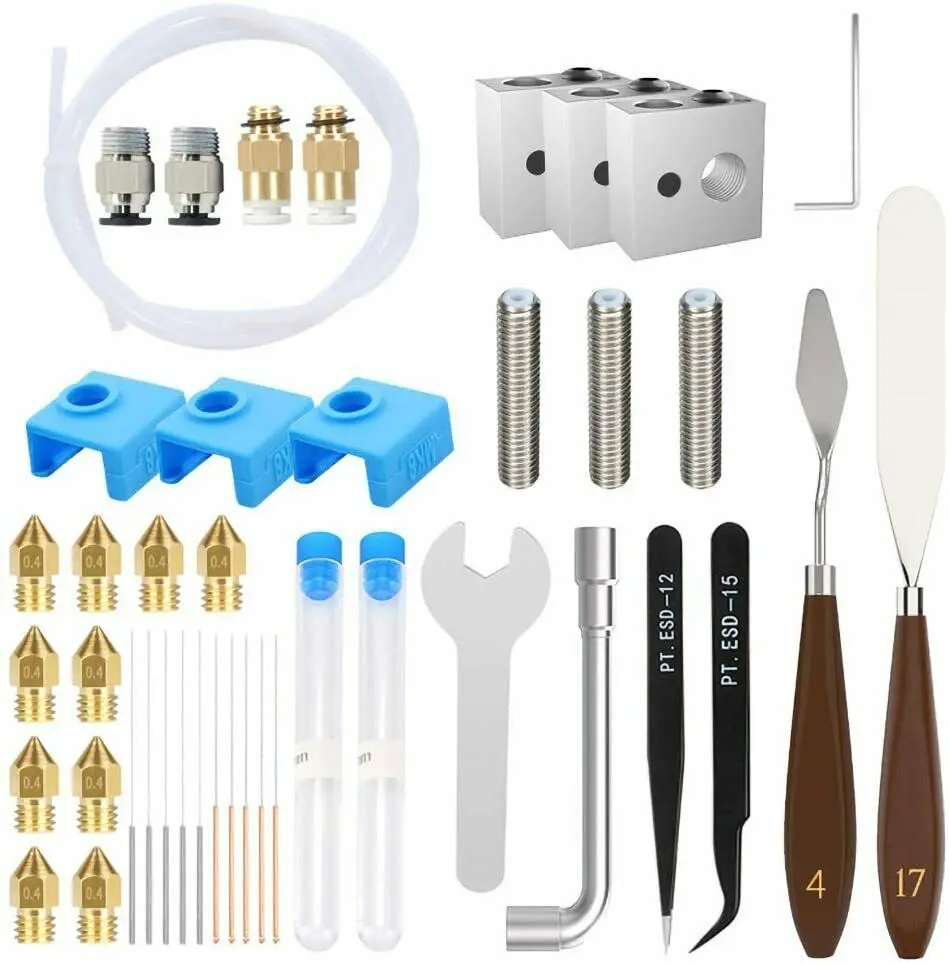 

41Pcs 3D Printer Tools Kit w/ Printer Nozzles Stainless Nozzle Needles Precision 3d printer tools set 3d printer accessories