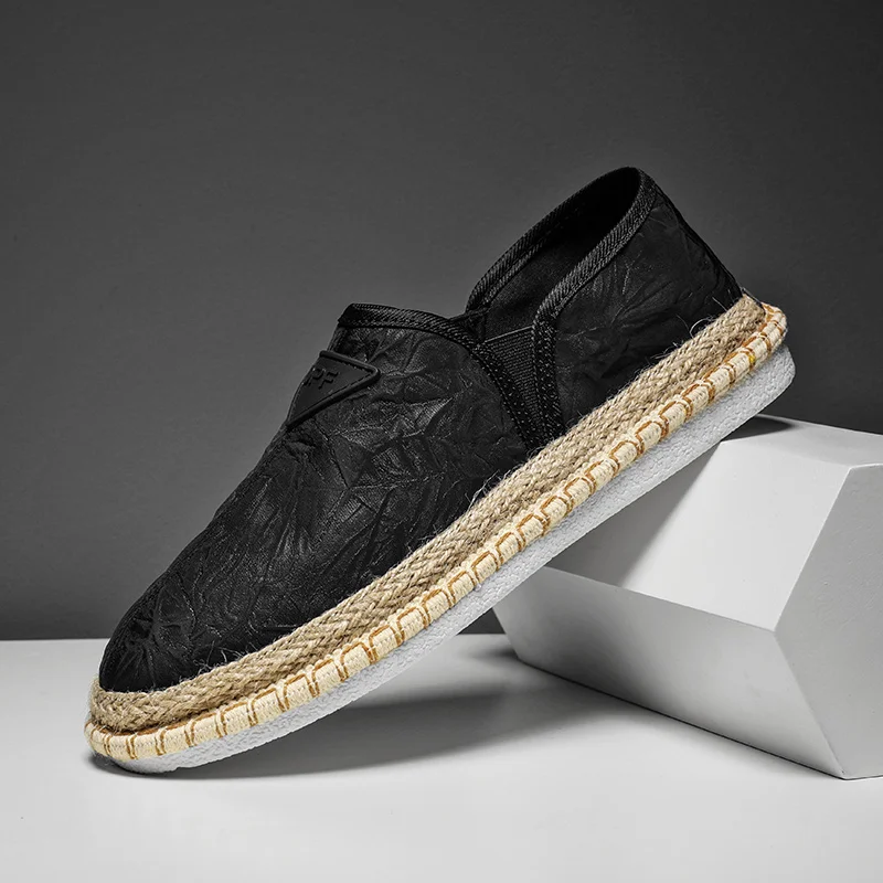 Мужские холщовые туфли эспадрильи летняя дышащая классическая мужская