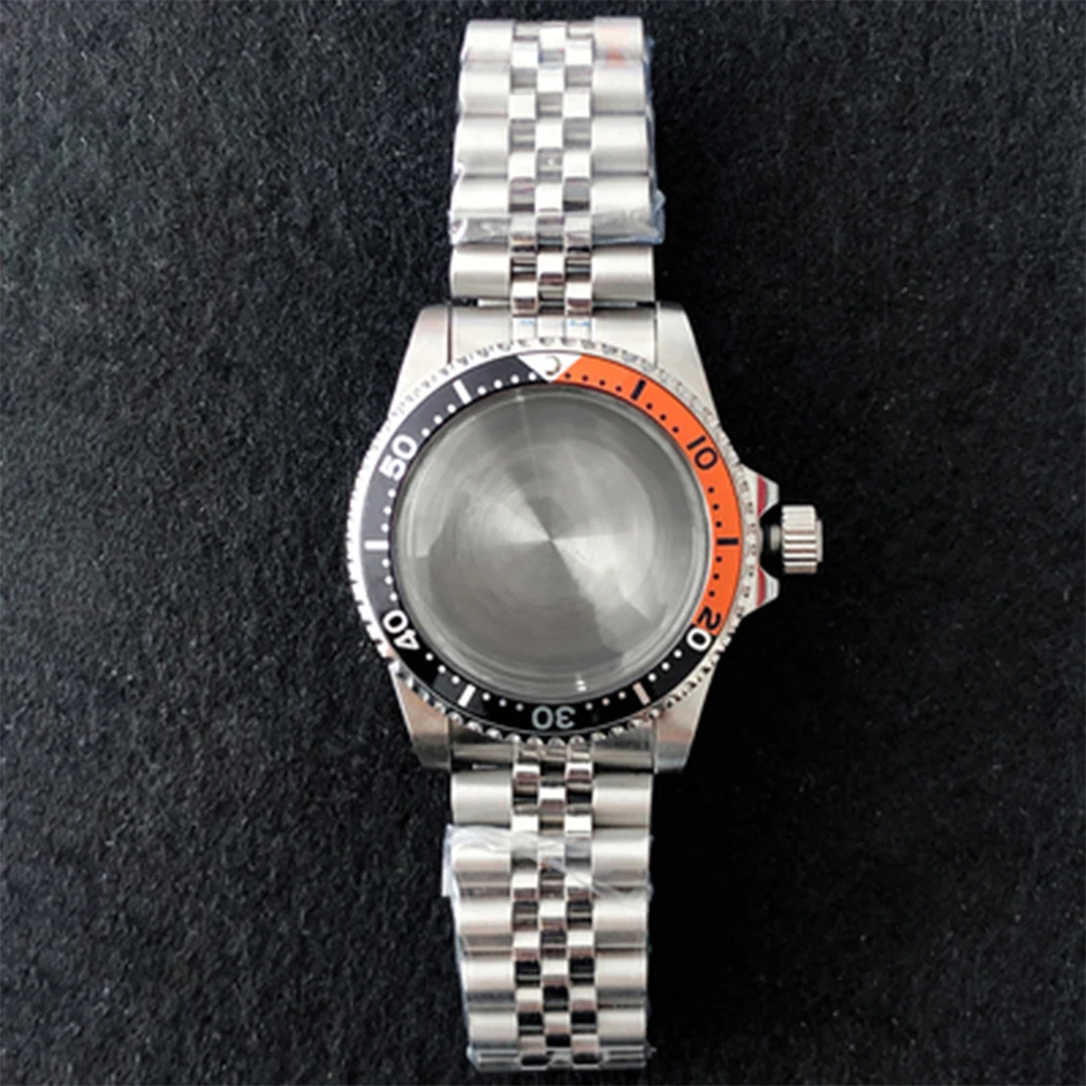 

Watch Case 39.5mm Acrylic Stainless Steel Retro Case + Five Beads Strap for NH35/NH36 Movement