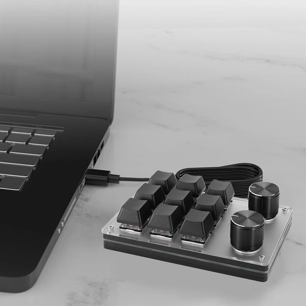 Мини-клавиатура 12 клавиш 2 ручки клавиатура для геймеров программируемая сделай