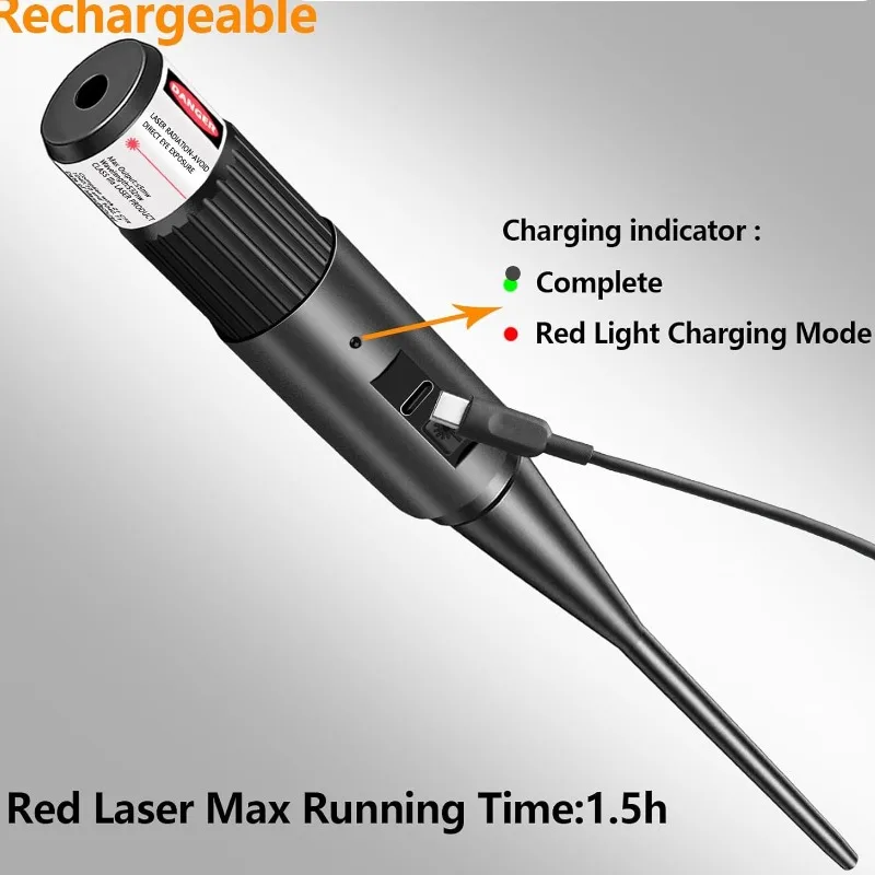 Лазерный коллиматор для прицелов .177, .22 до 12GA с USB-зарядкой, красныйзеленый лазер, 18 адаптеров, лазерный боресайтер (art.: 3920d8e910efa) - 3920d8e910efa